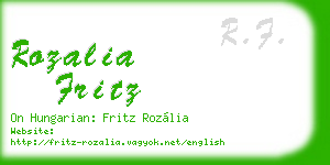 rozalia fritz business card